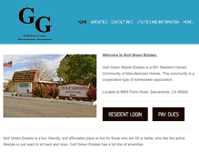 Tablet Screenshot of golfgreenestates.com